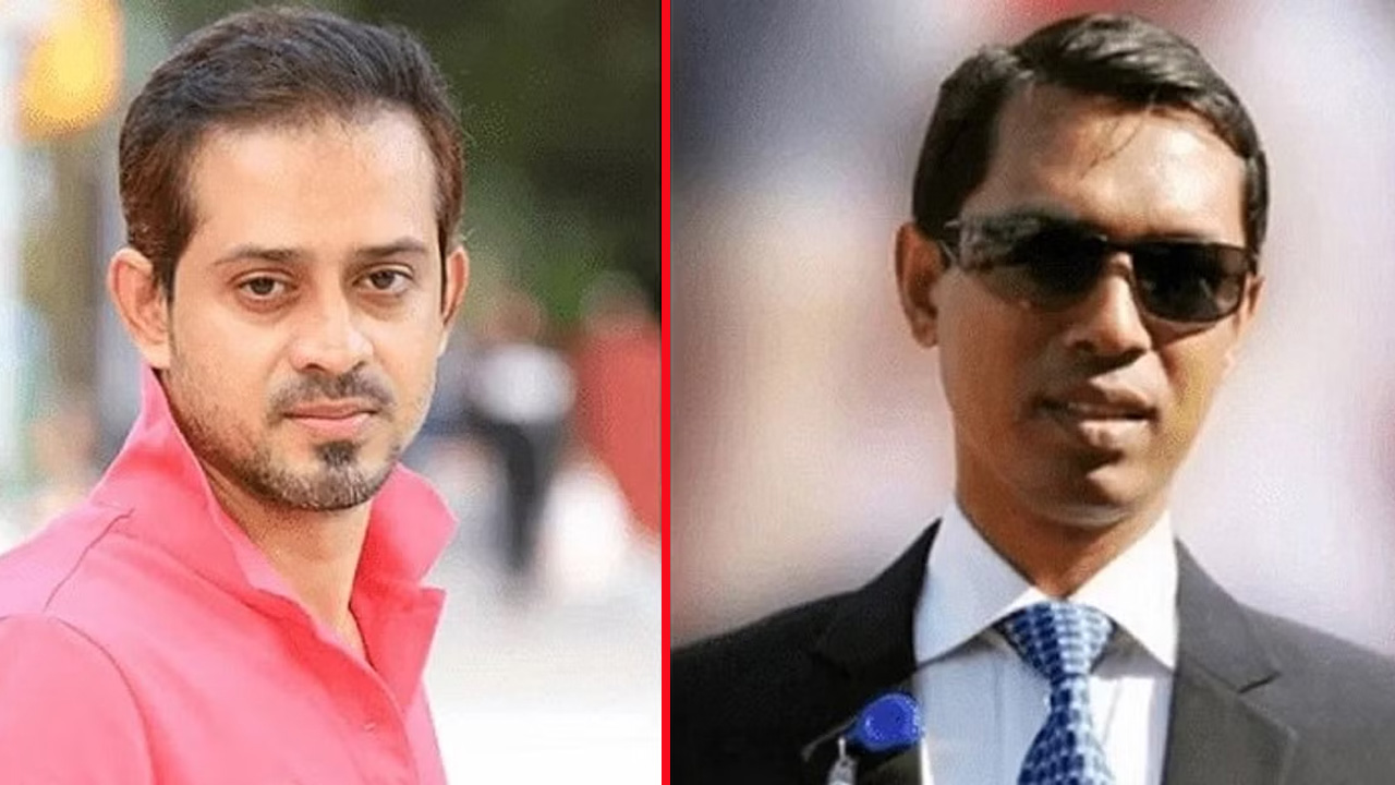 ইলিয়াস হোসেন ও সাবেক এসপি বাবুল আকতার। পুরোনো ছবি
