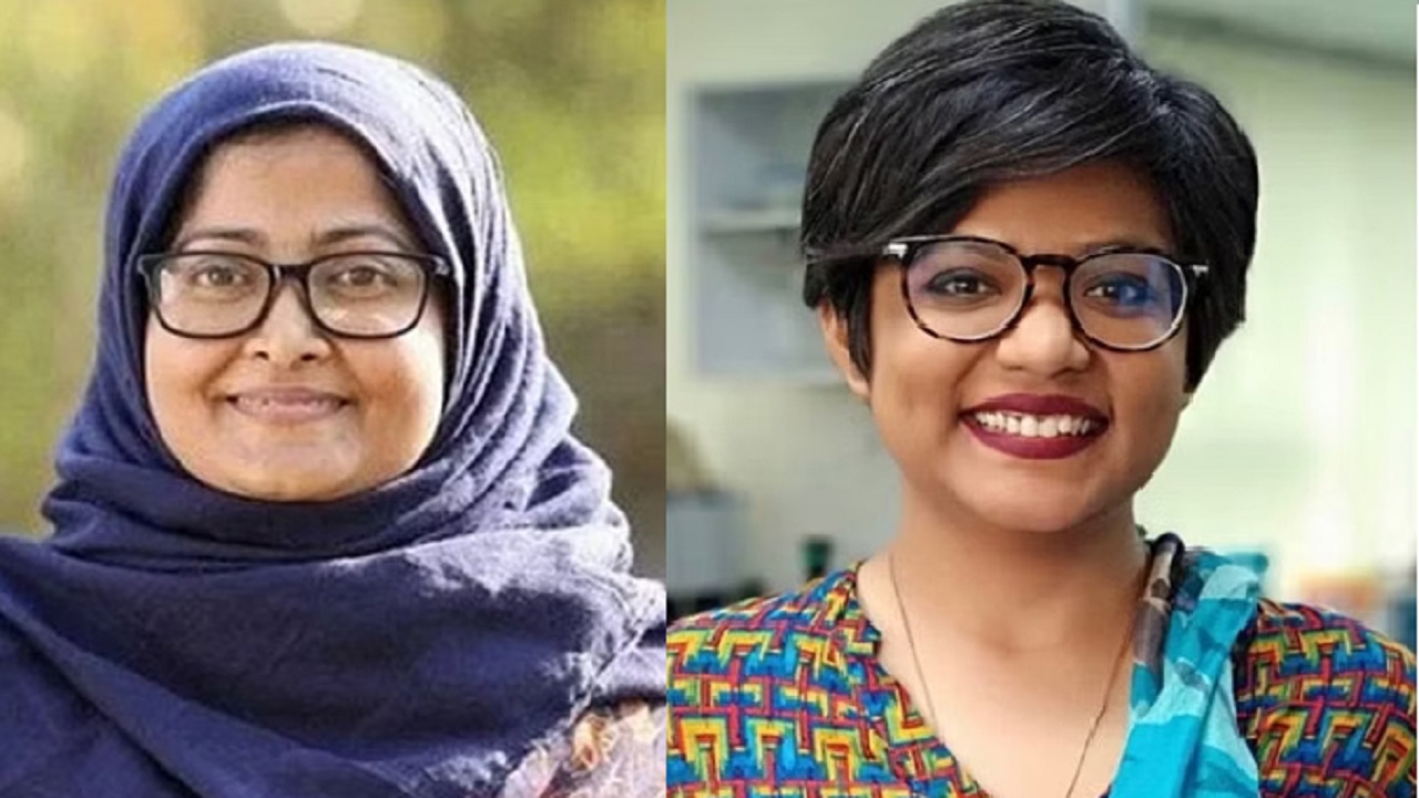 গাওসিয়া ওয়াহিদুন্নেছা চৌধুরী ও সেঁজুতি সাহা। ছবি : সংগৃহীত