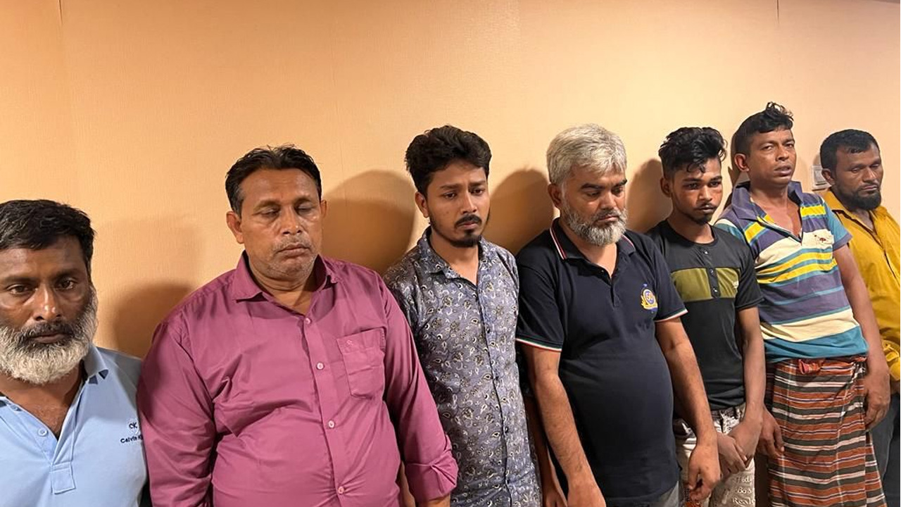 গ্রেপ্তার সাত আসামি। ছবি : কালবেলা