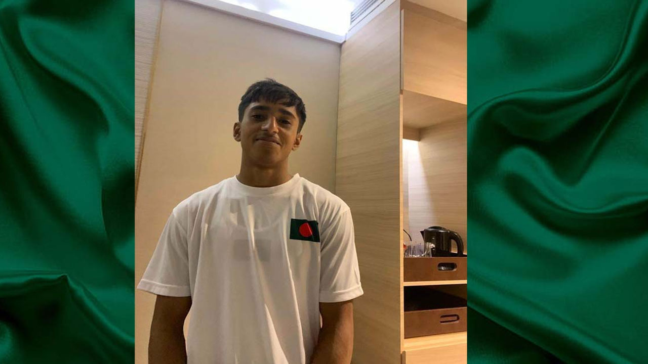 বাংলাদেশের জিমন্যাস্ট আহমেদ রাফি। ছবি : সংগৃহীত