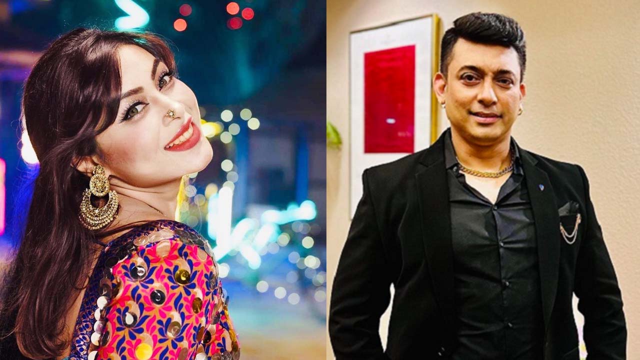 বাঁ দিক থেকে চিত্রনায়িকা মিষ্টি জান্নাত ও চিত্রনায়ক জায়েদ খান। ছবি : সংগৃহীত