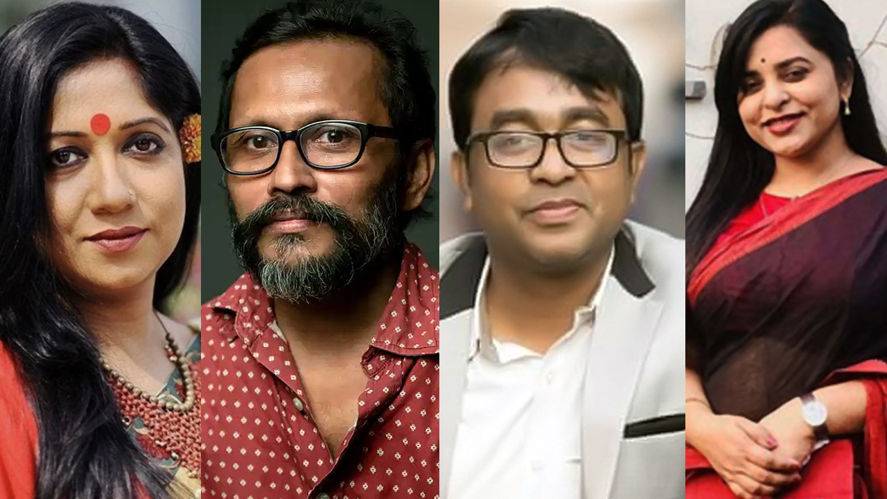 অনুদানপ্রাপ্তদের একাংশ। ছবি: সংগৃহীত।