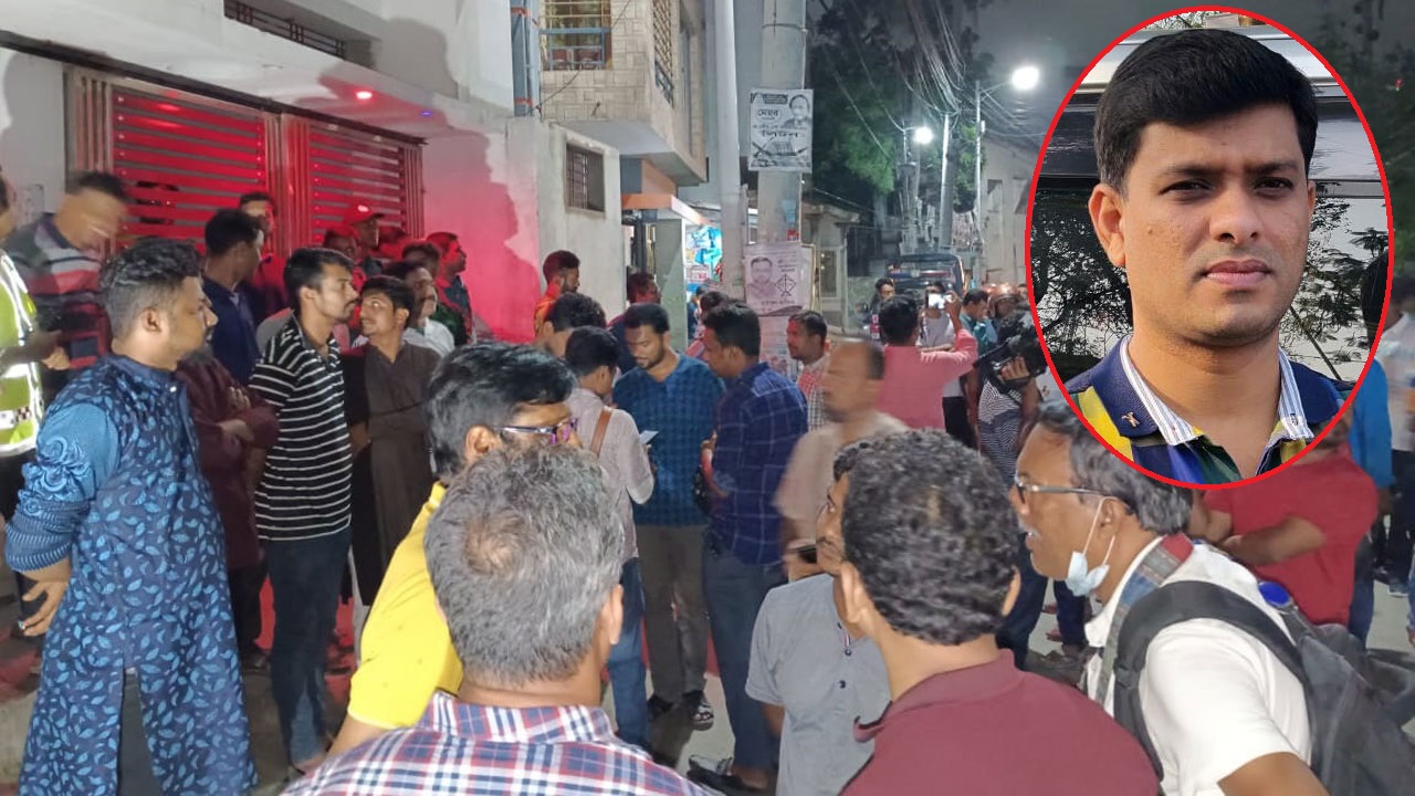 নির্বাচন কর্মকর্তার বাড়ি থেকে আ.লীগ নেতা মীর ইশতিয়াক আহমেদ লিমন আটক। ছবি : কালবেলা