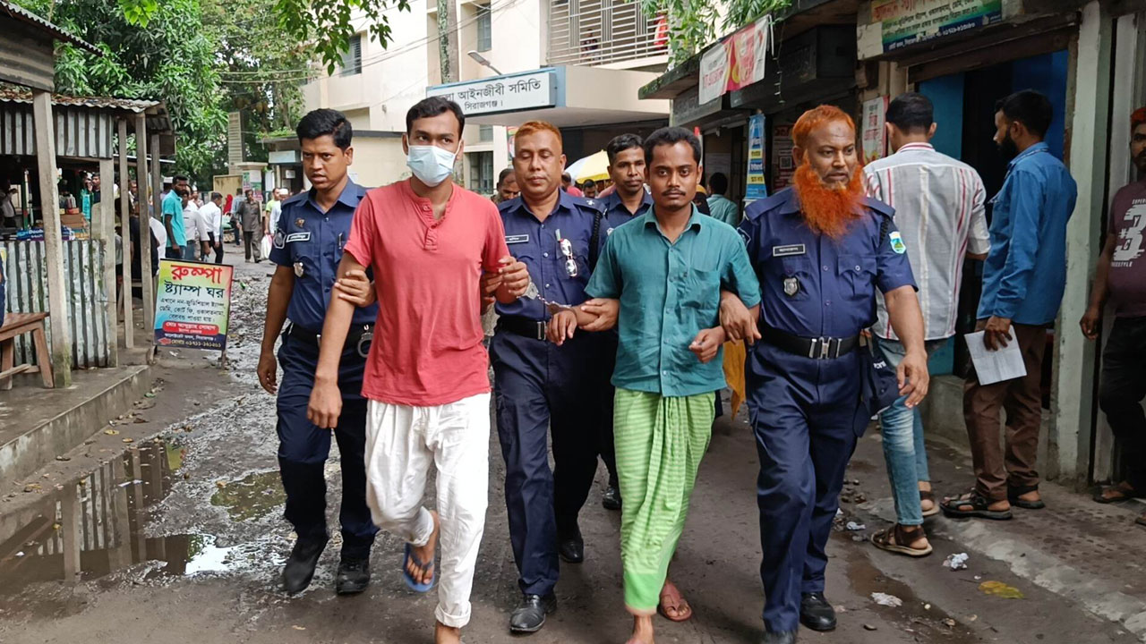 নারী ও শিশু হত্যা মামলার আসামি। ছবি : কালবেলা