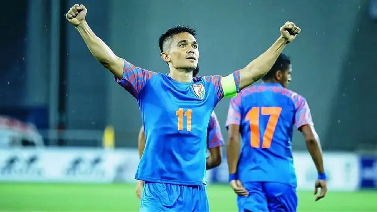 হ্যাট্রিকে সাফ মিশন শুরু সুনীল ছেত্রীর। ছবি: সংগৃহীত