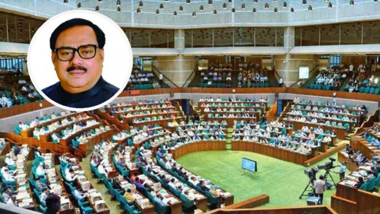 সংসদে খাদ্যমন্ত্রী সাধন চন্দ্র মজুমদার খাদ্যদ্রব্য সংক্রান্ত বিলটি উপস্থাপন করেন। ছবি : সংগৃহীত