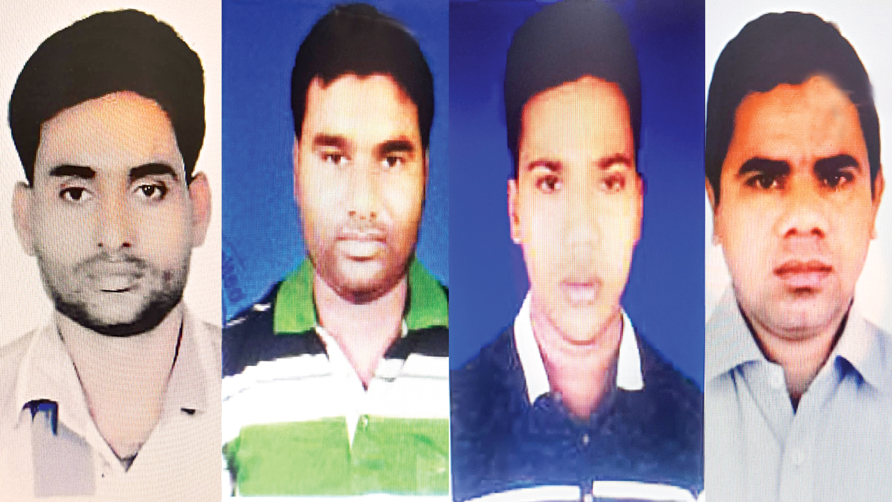 অভিযুক্ত ওলিউর রহমান, নাসির উদ্দিন, রমজান আলী ও রেজাউল করিম। ছবি : সংগৃহীত