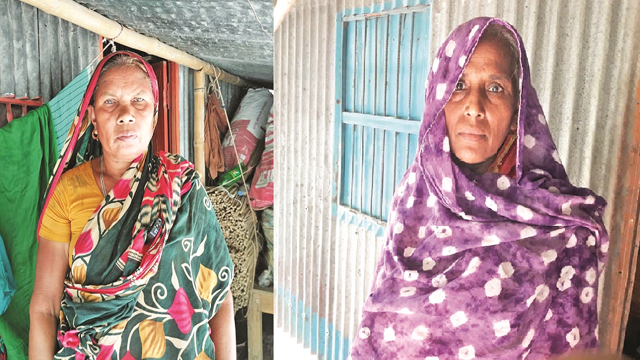 বাঁ থেকে ছবিরন বেগম ও মমতাজ বেগম। ছবি: কালবেলা