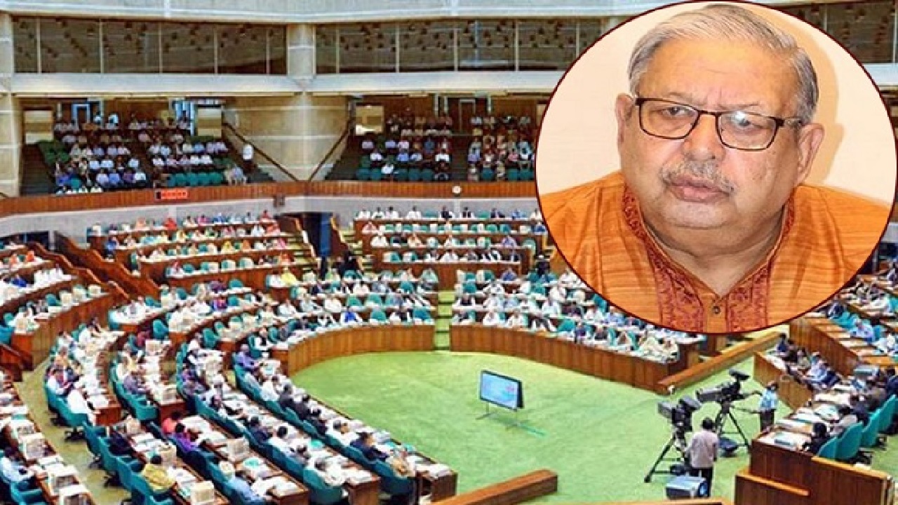 জাতীয় সংসদ। ইনসেটে প্রবাসী কল্যাণ ও বৈদেশিক কর্মসংস্থান মন্ত্রী ইমরান আহমদ। ছবি : সংগৃহীত