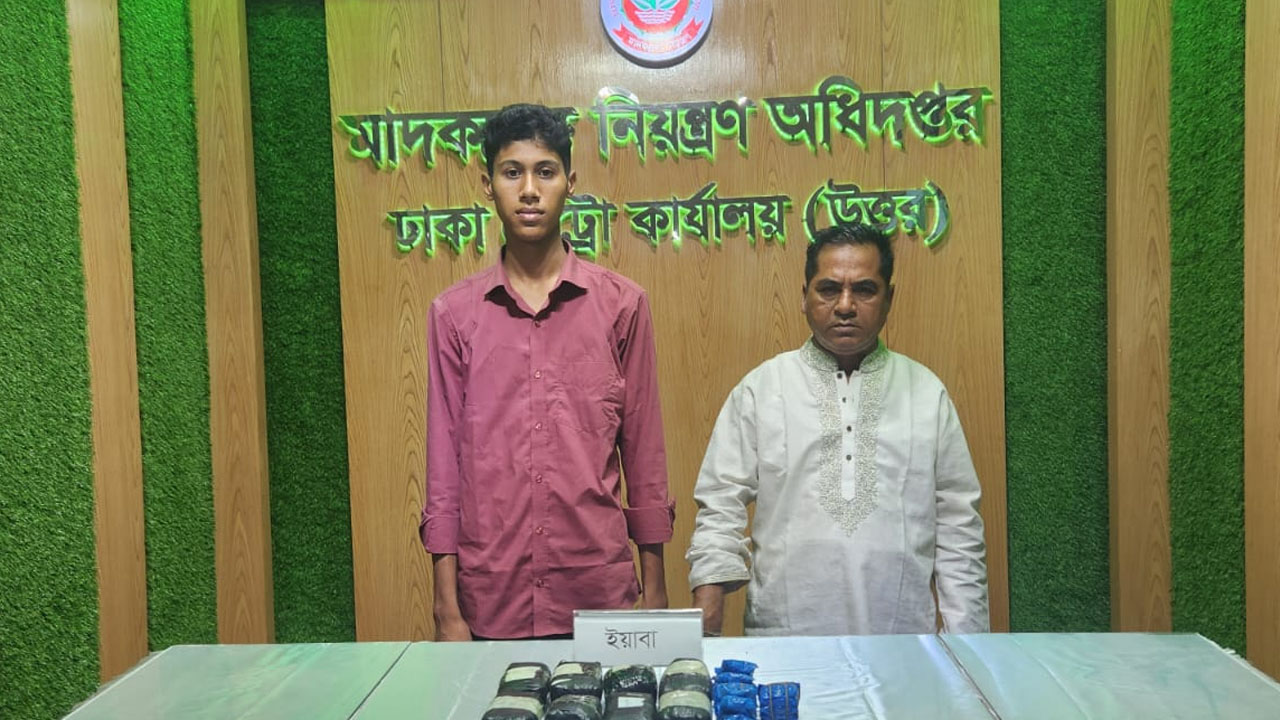 গ্রেপ্তার ছেলে ও বাবা। ছবি : সংগৃহীত