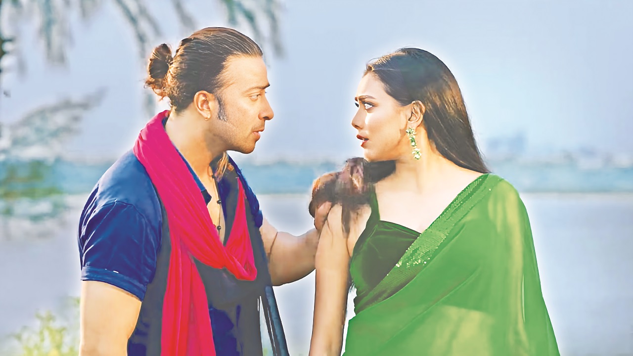 প্রিয়তমা চলচ্চিত্রের দৃশ্যে শাকিব ও ইধিকা। ছবি : সংগৃহীত