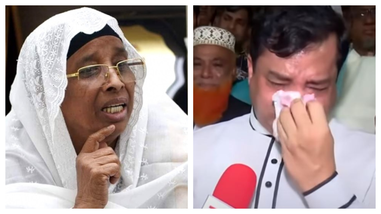 গাজীপুর সিটি করপোরেশনের মেয়র জায়েদা খাতুন ও তার ছেলে সাবেক মেয়র জাহাঙ্গীর আলম। পুরনো ছবি