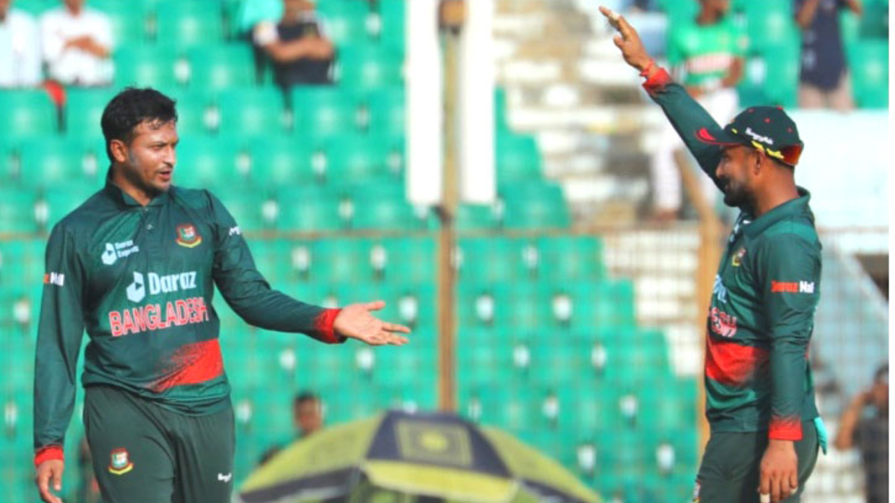 টাইগারদের প্রথম সাফল্য এনে দিয়েছেন সাকিব। ছবি : সংগৃহীত