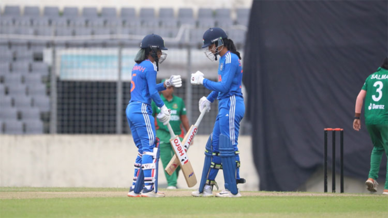 ভারতীয় নারী ক্রিকেট দলের উল্লাস। ছবি: সংগৃহীত
