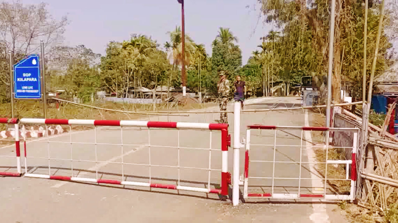 নাকুগাঁও স্থলবন্দর। ছবি : সংগৃহীত
