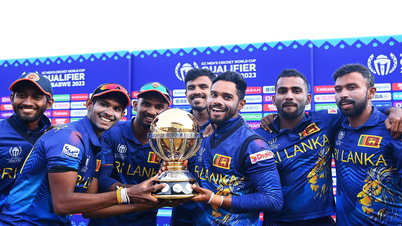 ২০২৩ ওয়ানডে বিশ্বকাপের বাছাইয়ে অপরাজিত চ্যাম্পিয়ন  শ্রীলঙ্কা। ছবি : সংগৃহীত