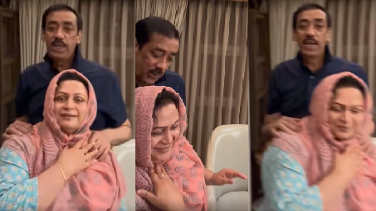 শামীম ওসমান ও তার স্ত্রী  লিপি ওসমান। ছবি : ভিডিও থেকে সংগৃহীত