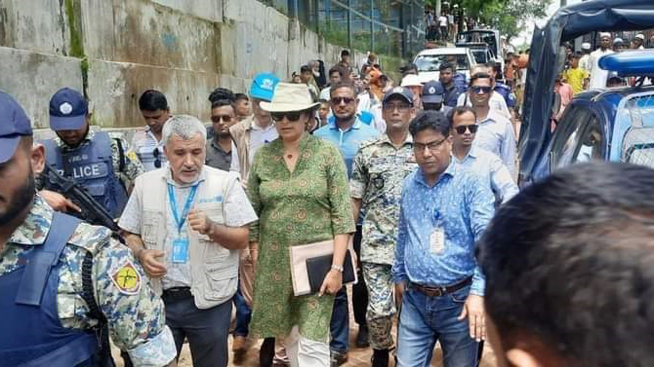 উখিয়ায় রোহিঙ্গা ক্যাম্প পরিদর্শন করেছেন যুক্তরাষ্ট্রের প্রতিনিধি দল। ছবি : কালবেলা