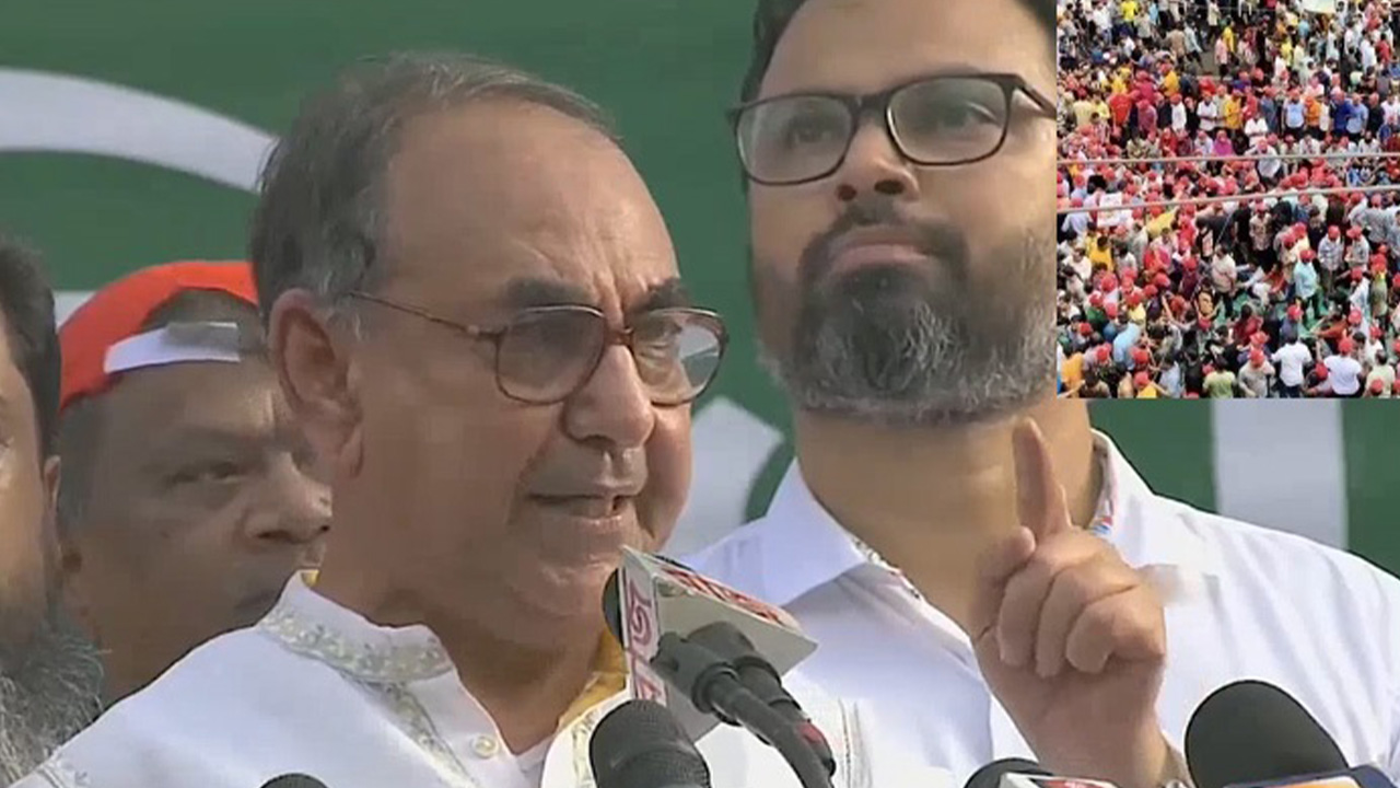 নয়াপল্টনে বিএনপির মহাসমাবেশে বক্তৃতা রাখছেন মির্জা আব্বাস। ছবি: সংগৃহীত
