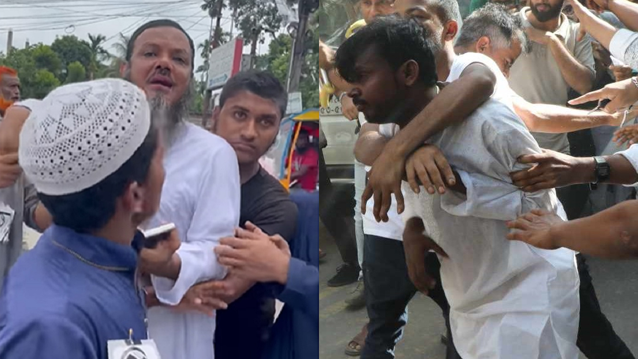 ১২ জুন বরিশাল সিটি করপোরেশন নির্বাচনে হামলার শিকার হন ইসলামী আন্দোলনের মেয়রপ্রার্থী সৈয়দ ফয়জুল করীম। (বামে) সোমবার (১৭ জুলাই) ঢাকা-১৭ উপনির্বাচনে হামলায় আহত হন স্বতন্ত্র প্রার্থী হিরো আলম। (ডানে) ফাইল ছবি