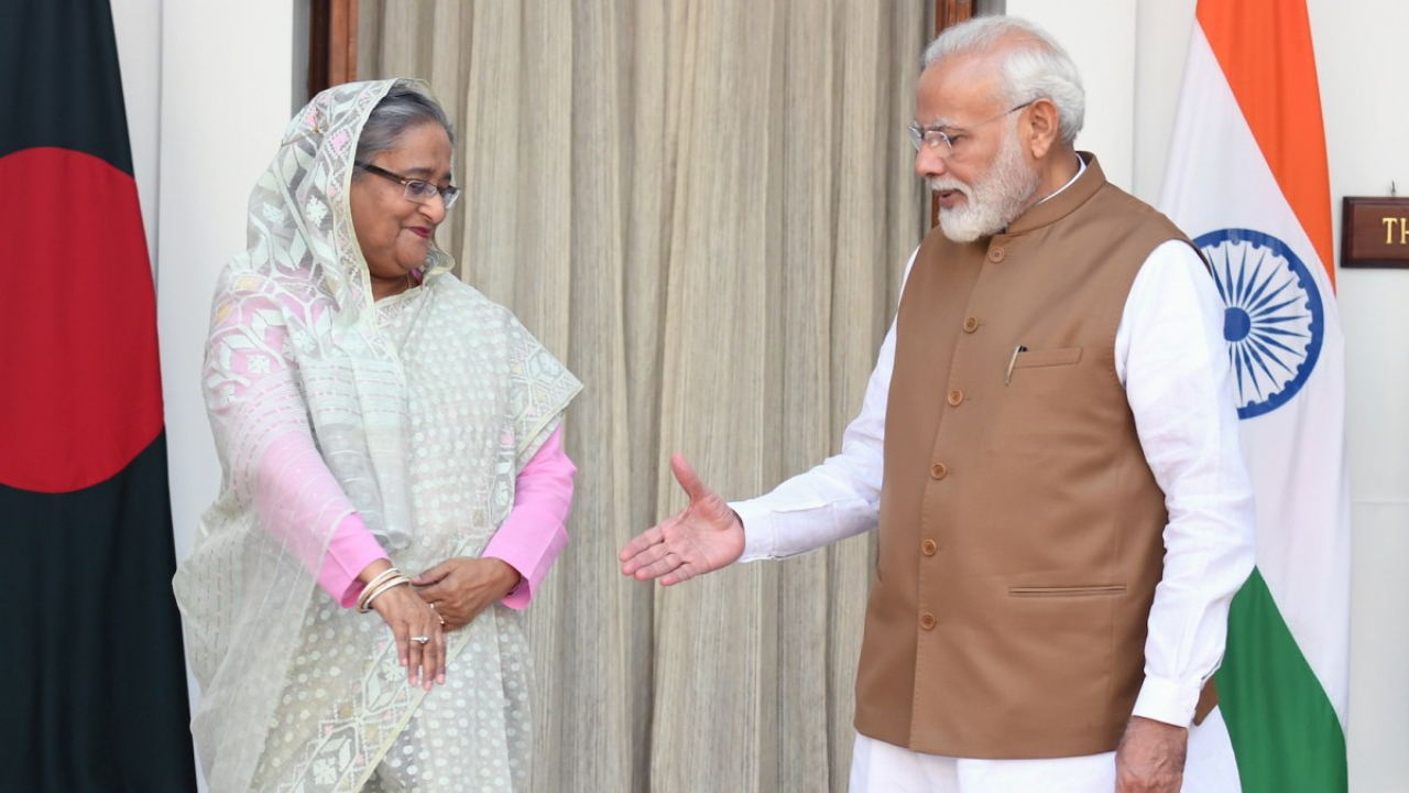 বাংলাদেশের প্রধানমন্ত্রী শেখ হাসিনা এবং ভারতের প্রধানমন্ত্রী নরেন্দ্র মোদি। ছবি : এশিয়া টাইমস