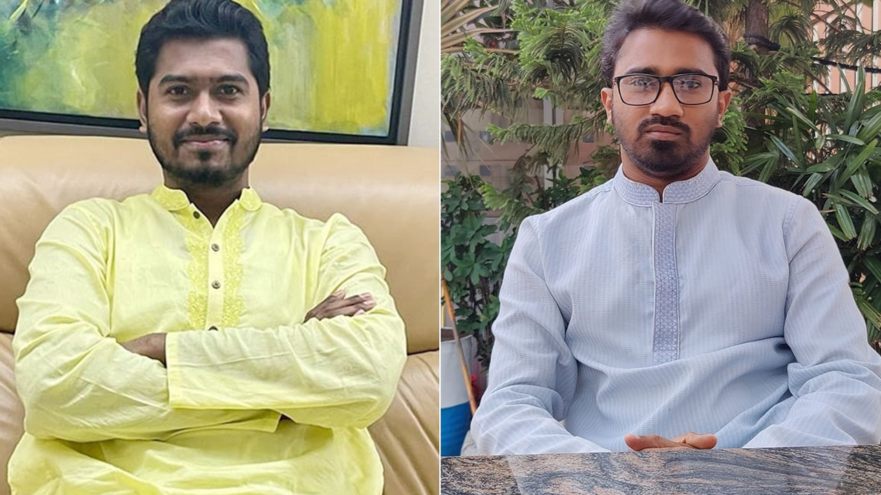 নুরুল হক নুর ও রাশেদ খান। পুরোনো ছবি
