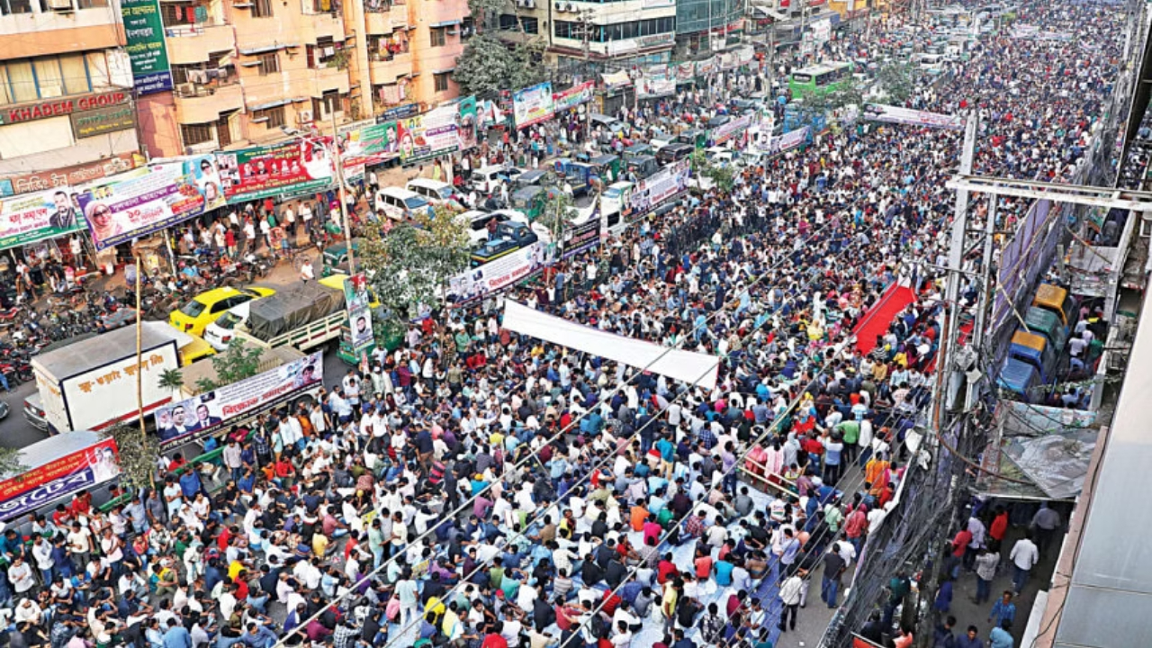 নয়া পল্টনে বিএনপির সমাবেশ। ছবি : সৌজন্য
