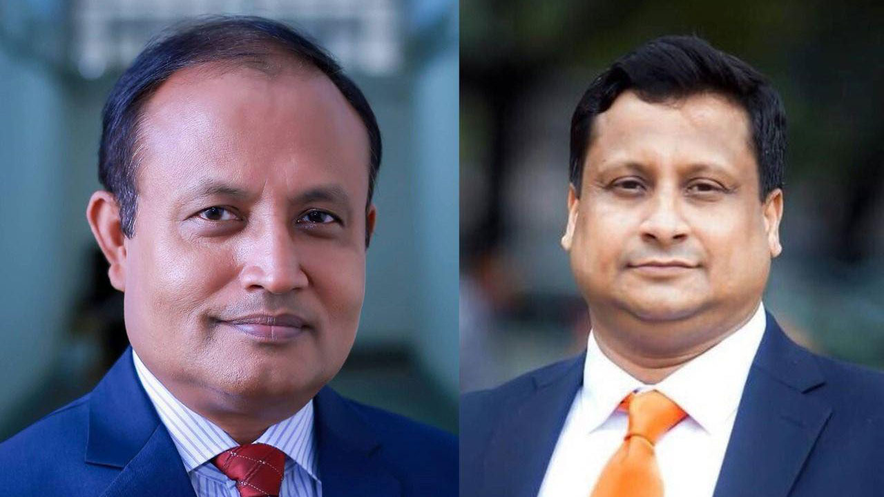 ইউট্যাবের প্রেসিডেন্ট অধ্যাপক ড. এবিএম ওবায়দুল ইসলাম ও মহাসচিব অধ্যাপক ড. মো. মোর্শেদ হাসান খান। ছবি : সংগৃহীত