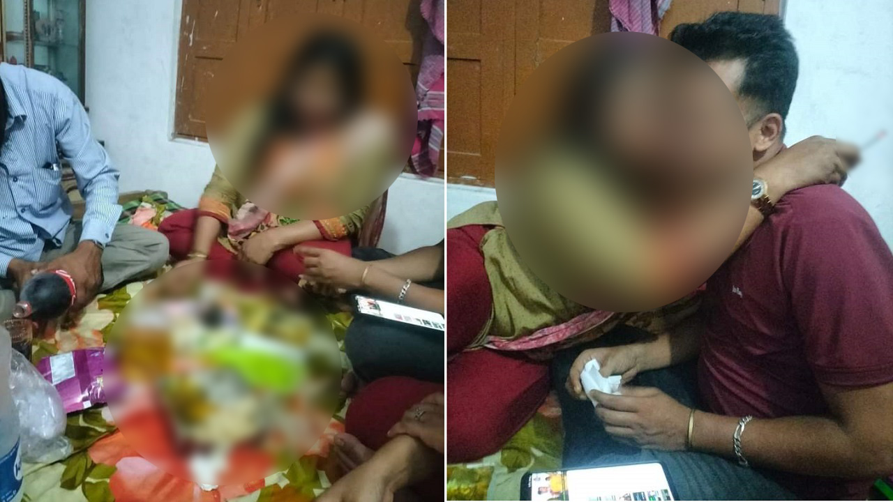 অন্তরঙ্গ মুহূর্তের দৃশ্যে সোনাইমুড়ী উপজেলা স্বেচ্ছাসেবক লীগের যুগ্ম আহ্বায়ক মো. নুরুদ্দিন শামীমের সঙ্গে এক নেত্রী। ছবি : সংগৃহীত