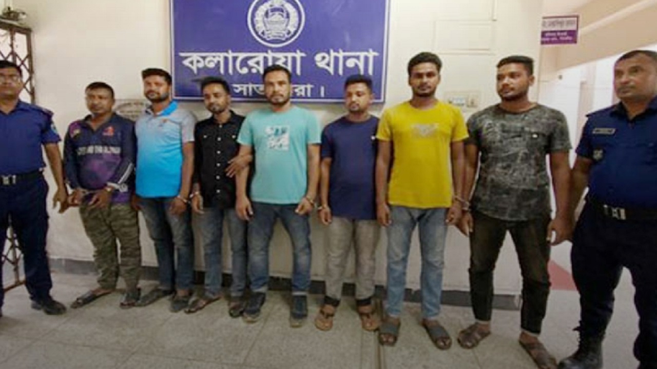 নাশকতা মামলায় গ্রেপ্তার নেতাকর্মীরা। ছবি : কালবেলা