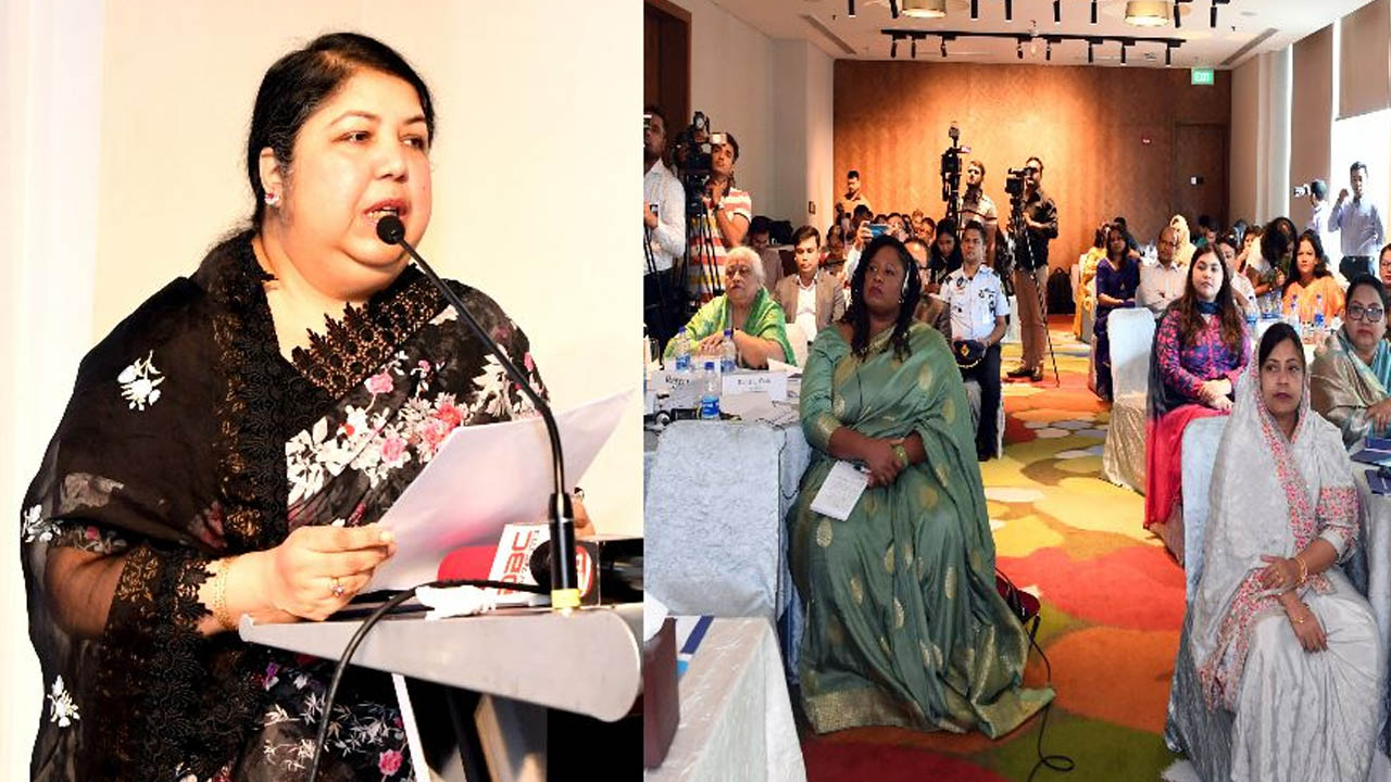 ডেমোক্র্যাসি ইন্টারন্যাশনাল এবং ইউএসএইডের যৌথ আয়োজনে সভায় স্পিকার ড. শিরীন শারমিন চৌধুরী। ছবি : সংগৃহীত