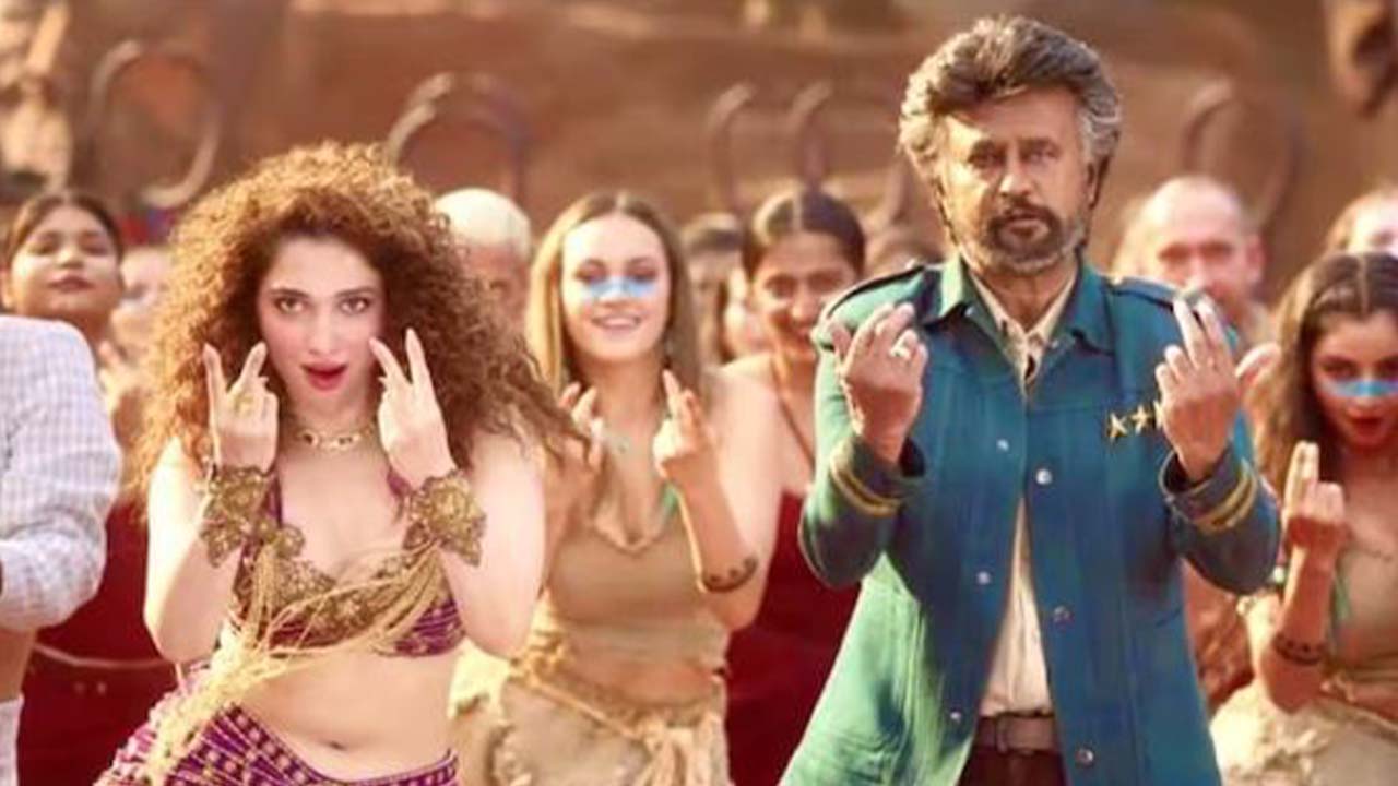 তামান্না ভাটিয়া ও রজনীকান্ত। ছবি : সংগৃহীত