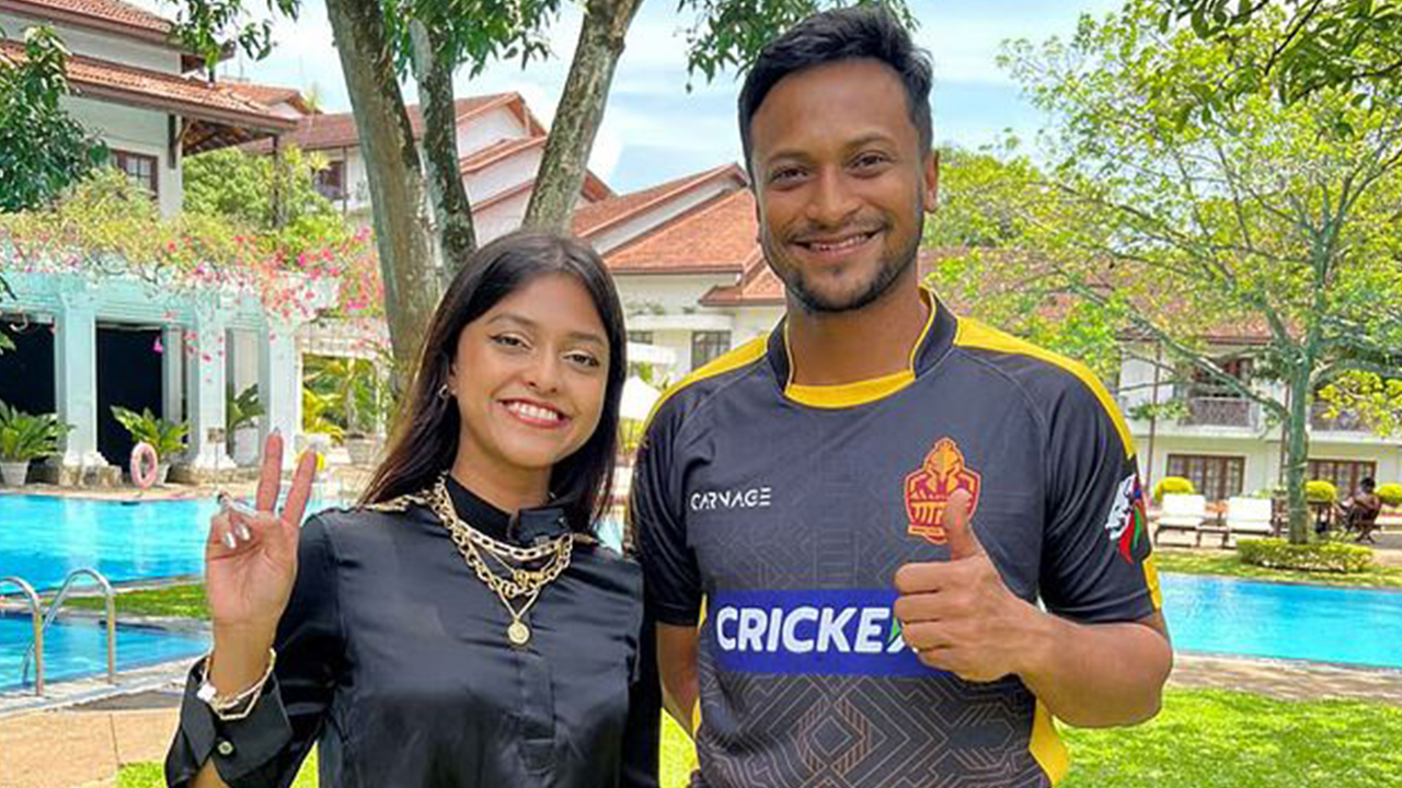 শ্রীলঙ্কান গায়িকা ইয়োহানি ডি সিলভা ও সাকিব আল হাসান। ছবি : সংগৃহীত