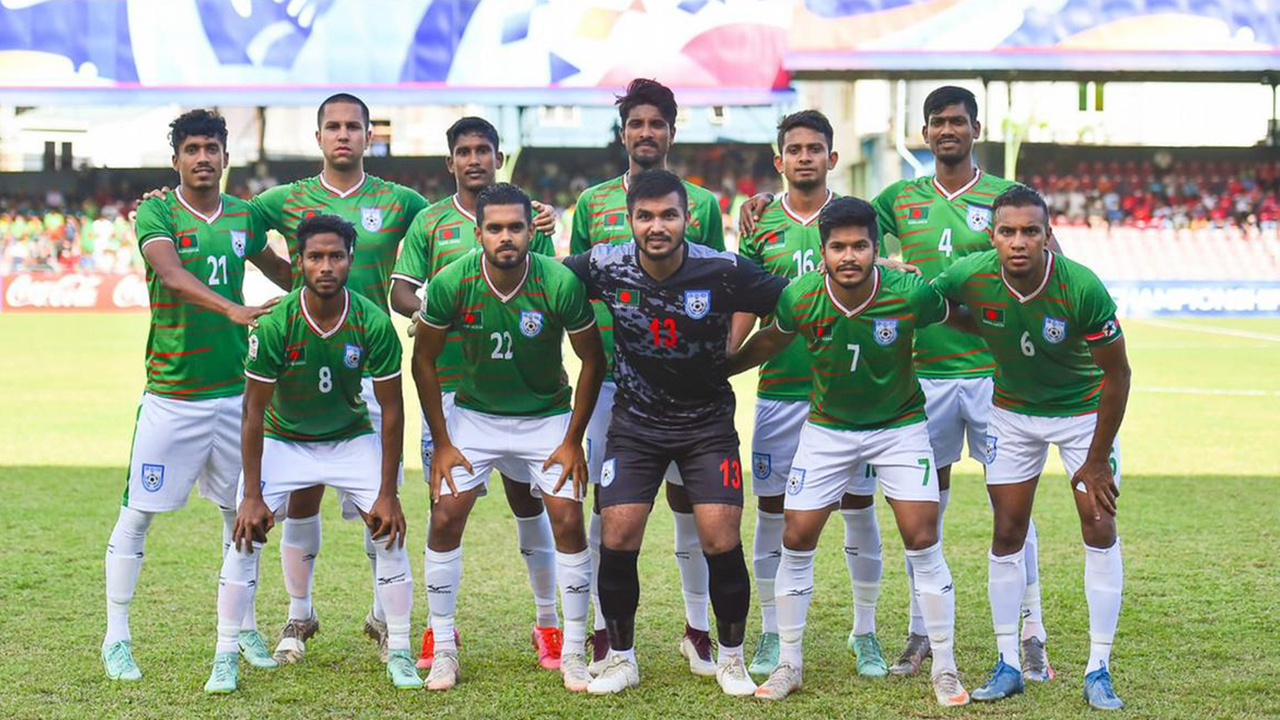 বাংলাদেশ জাতীয় ফুটবল দল। ছবি : সংগৃহীত