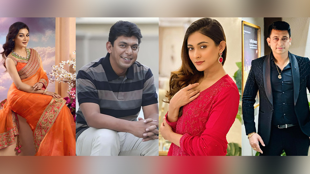 বাঁ দিক থেকে জয়া আহসান, চঞ্চল চৌধুরী, মেহজাবীন চৌধুরী ও জায়েদ খান। ছবি : সংগৃহীত