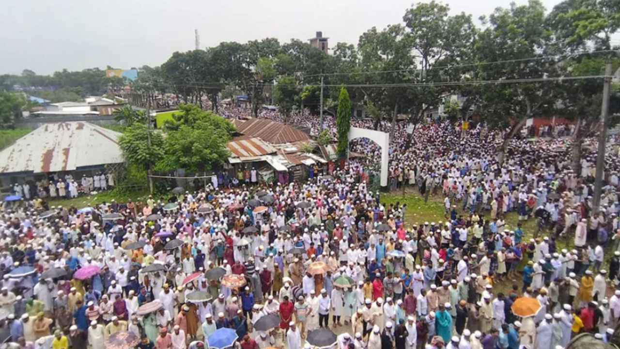 সাঈদীর জানাজা। ছবি : সংগৃহীত