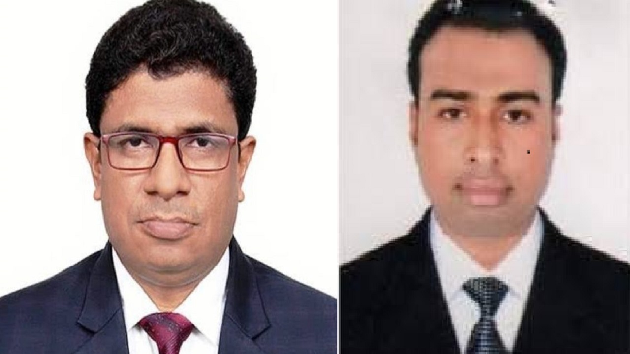 বরিশাল জেলা প্রশাসক শহিদুল ইসলাম (বায়ে) ও সদর ইউএনও মো. মনিরুজ্জামান (ডানে)। ছবি : সংগৃহীত