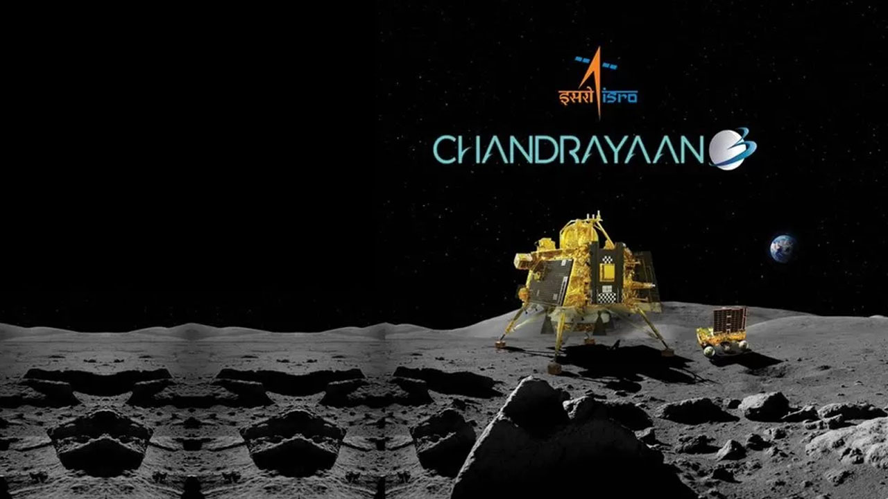 চন্দ্রপৃষ্ঠে চন্দ্রযানের গ্রফিক্স। ছবি :  ইসরো
