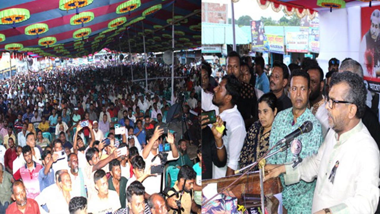 বক্তব্য রাখছেন ঝিনাইদহ জেলা আওয়ামী লীগের সাধারণ সম্পাদক সাইদুল করিম মিন্টু। ছবি : কালবেলা