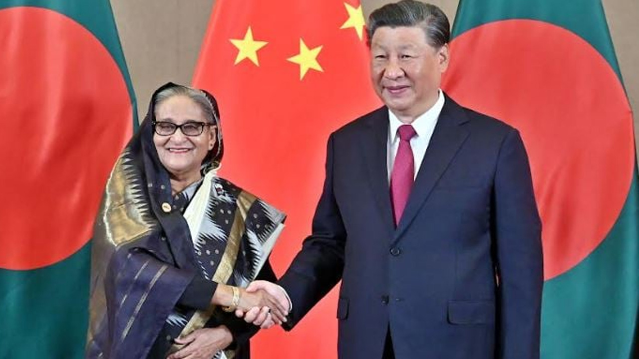 বাংলাদেশের প্রধানমন্ত্রী শেখ হাসিনা এবং চীনের প্রেসিডেন্ট শি জিনপিং। ছবি : সংগৃহীত