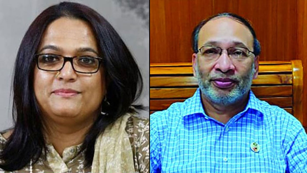 সাংবাদিক মাসুদা ভাট্টি (বামে) এবং শহীদুল আলম ঝিনুক (ডানে)। ছবি: সংগৃহীত