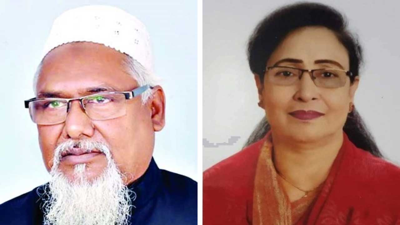 ধর্ম প্রতিমন্ত্রী ফরিদুল হক খান দুলাল এবং নারী এমপি হোসনে আরা। ছবি : সংগৃহীত
