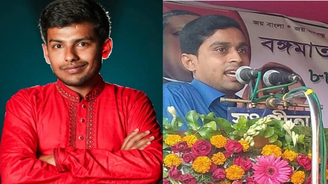 যবিপ্রবি শাখা ছাত্রলীগের সহসভাপতি নাজমুস সাকিব (বায়ে) ও শারীরিক শিক্ষা ও ক্রীড়া বিজ্ঞান বিভাগ শাখা ছাত্রলীগের সভাপতি আসিফ আল মাহমুদ। ছবি : সংগৃহীত