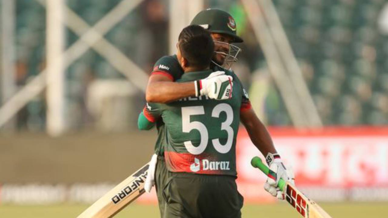 শান্ত মিরাজের জুটিই জয় এনে দিয়েছে বাংলাদেশকে। ছবি: সংগৃহীত