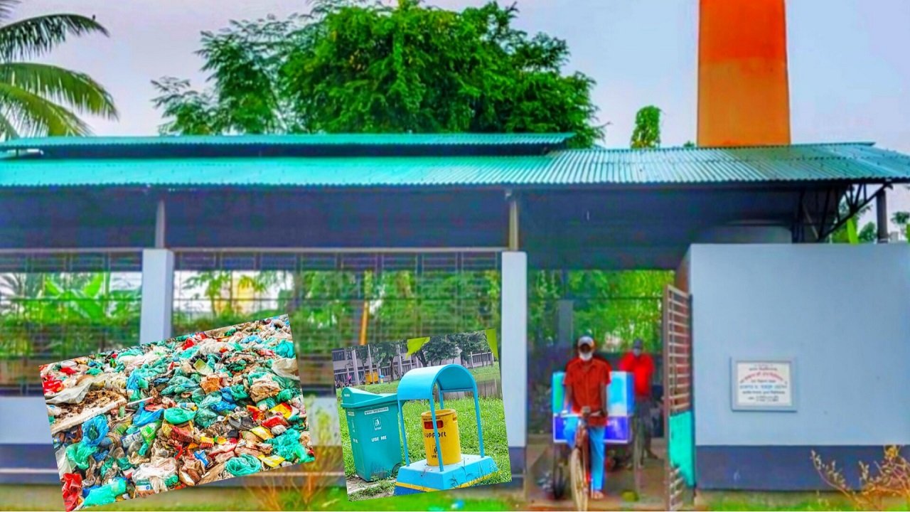 খুলনা বিশ্ববিদ্যালয় ক্যাম্পাসের সলিড ওয়েস্ট ম্যানেজমেন্ট প্ল্যান্ট। ছবি : কালবেলা