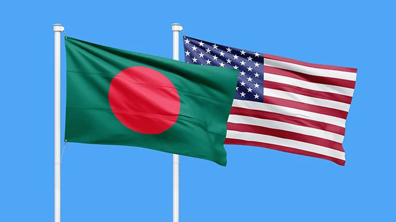 বাংলাদেশ ও যুক্তরাষ্ট্রের পতাকা। ছবি : সংগৃহীত