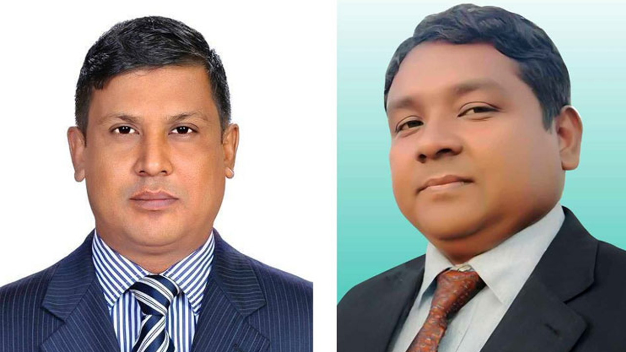 সভাপতি আব্দুল হামিদ মামুন ও সাধারণ সম্পাদক রিজুয়ান মাসুদ চৌধুরী। পুরোনো ছবি