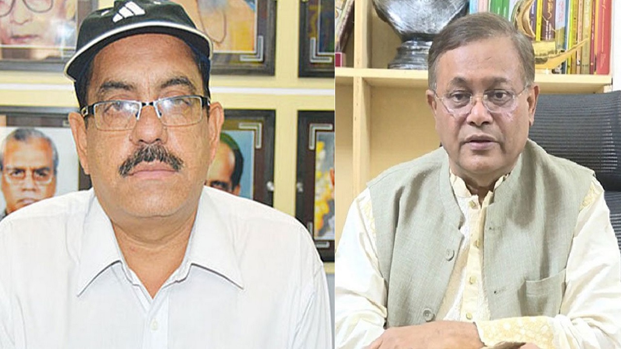 চলচ্চিত্র পরিচালক সোহানুর রহমান সোহান ও তথ্যমন্ত্রী ড. হাছান মাহমুদ। ছবি : সংগৃহীত