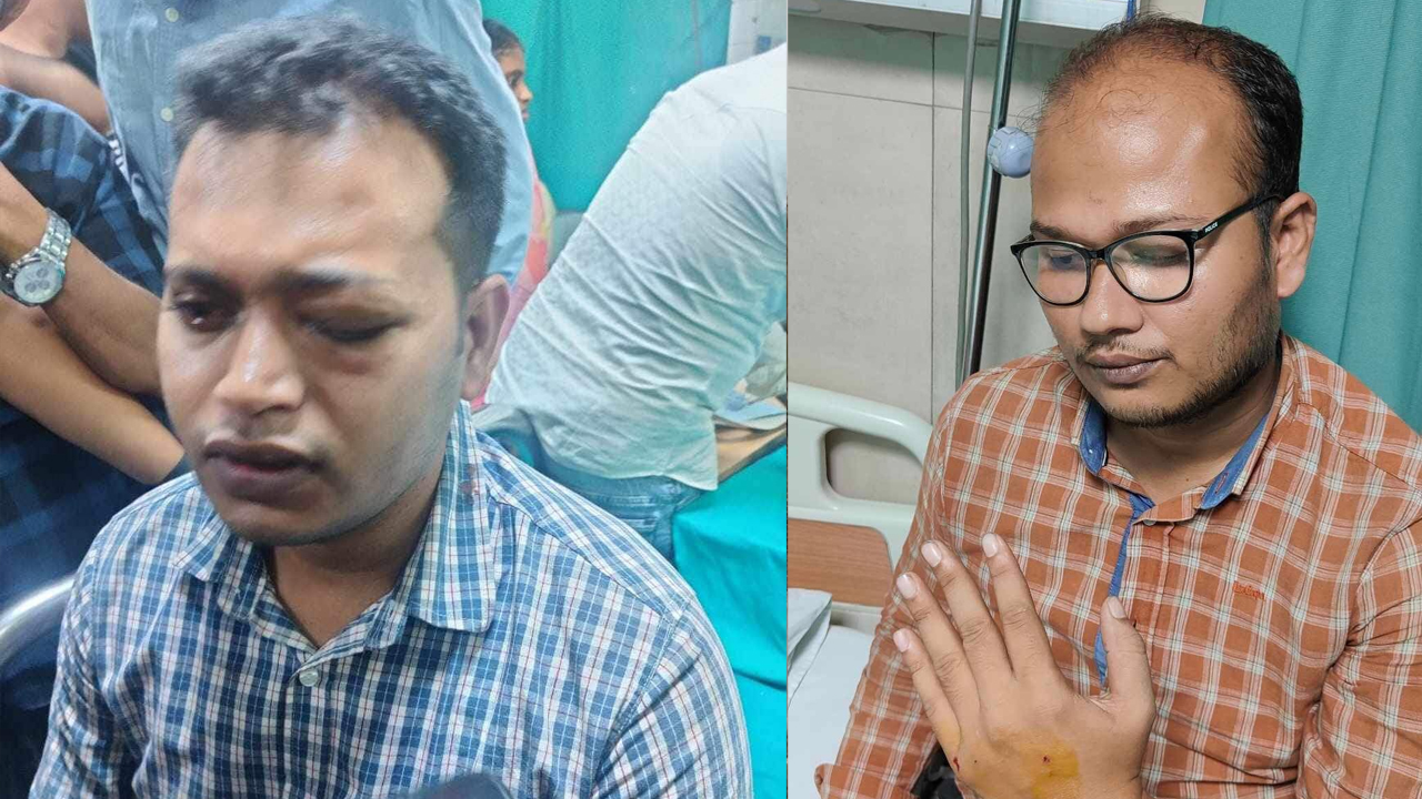 কাউসার হাসান কায়েস ও সাব্বির হোসাইন। ছবি : কালবলা