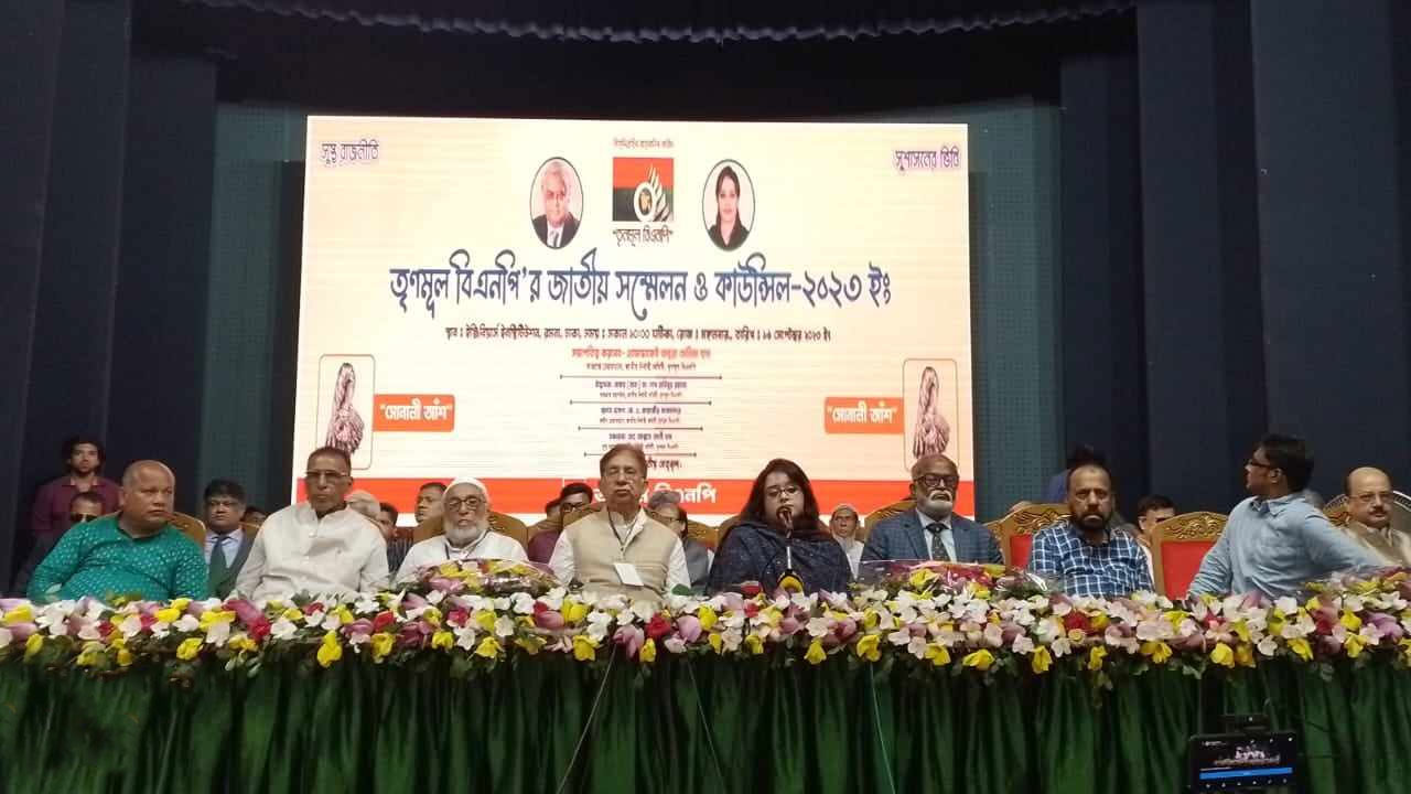 রাজধানীর রমনার ইঞ্জিনিয়ার্স ইনস্টিটিউশন মিলনায়তনে সম্মেলন করছে তৃণমূল বিএনপি। ছবি: কালবেলা
